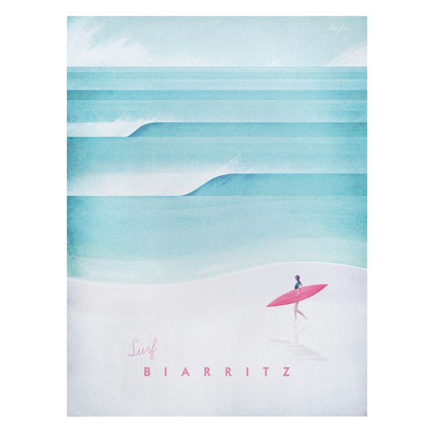 Stampe su tela Poster di viaggio - Biarritz