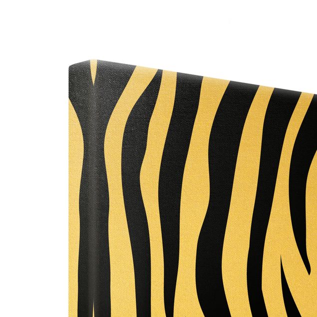 Quadro su tela oro - Zebra print