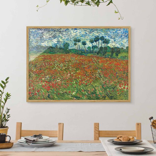 Poster con cornice - Vincent Van Gogh - Poppy Field - Orizzontale 3:4