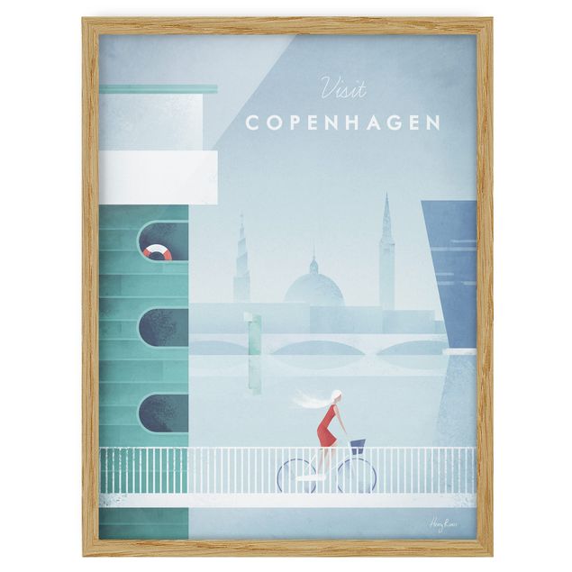 Poster con cornice - Poster di viaggio - Copenaghen - Verticale 4:3