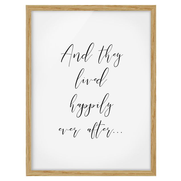 Poster con cornice - And They Lived Happily Ever After - Verticale 4:3