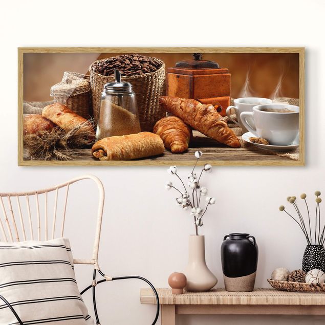 Poster con cornice - Breakfast Table - Panorama formato orizzontale