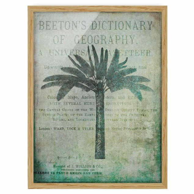 Poster con cornice - Vintage collage - Antique Palma - Verticale 4:3