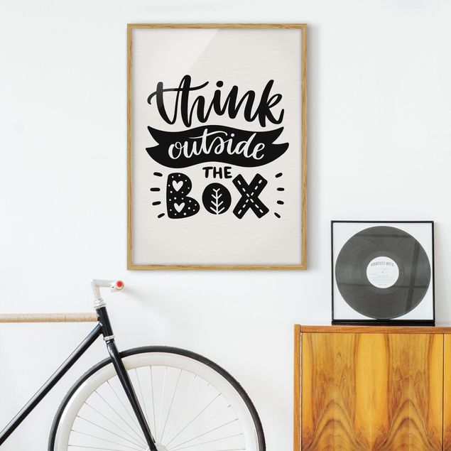 Poster con cornice - Think Outside The Box - Verticale 4:3