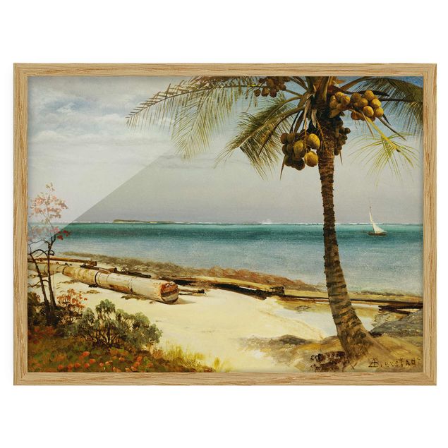 Poster con cornice - Albert Bierstadt - Coast In The Tropics - Orizzontale 3:4