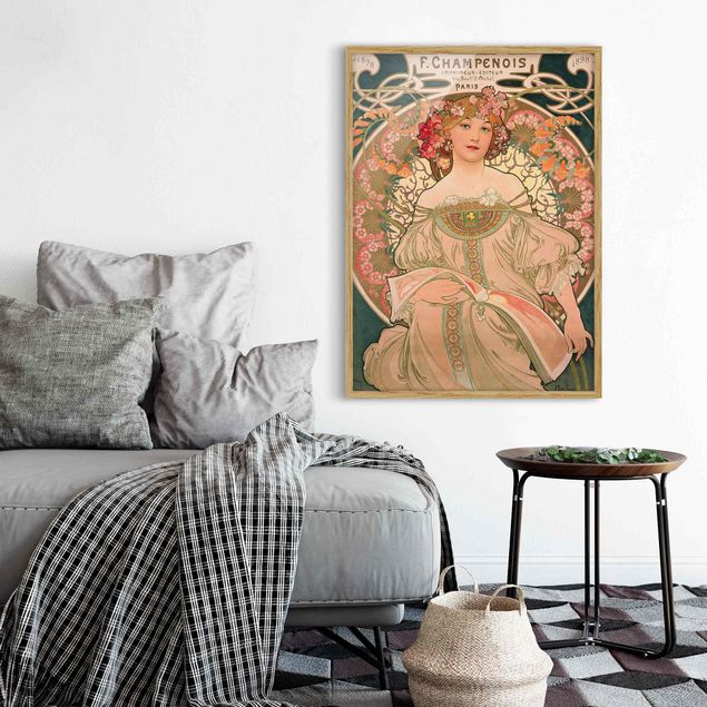 Poster con cornice - Alfons Mucha - Poster For F. Champenois - Verticale 4:3