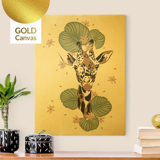  Tele oro Animali del Safari - Ritratto di Giraffa