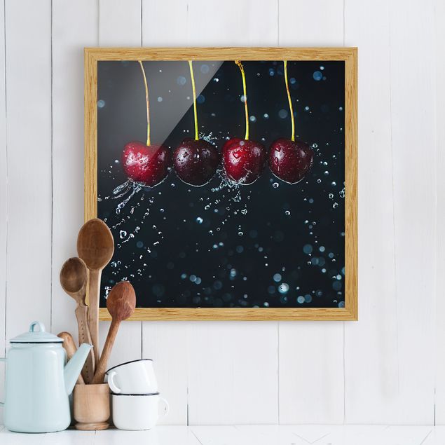 Poster con cornice - Fresh Cherries - Quadrato 1:1