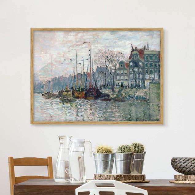 Poster con cornice - Claude Monet - Kromme Waal Amsterdam - Orizzontale 3:4