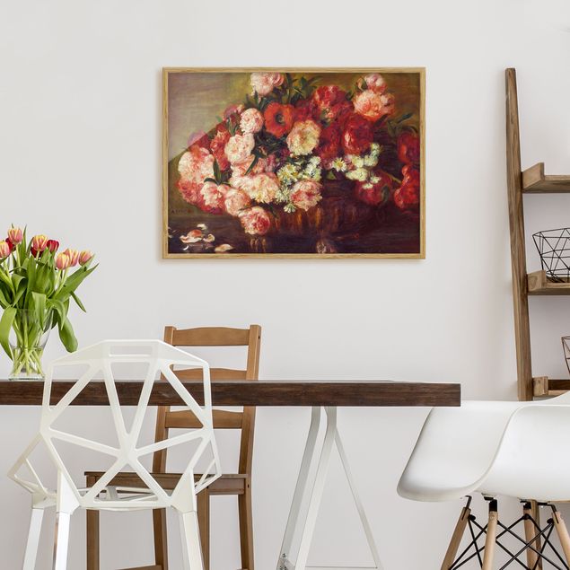 Poster con cornice - Auguste Renoir - Natura morta con peonie - Orizzontale 3:4