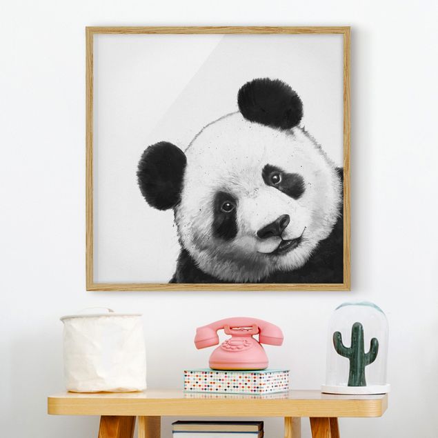 Quadri animali Illustrazione - Panda Disegno in bianco e nero