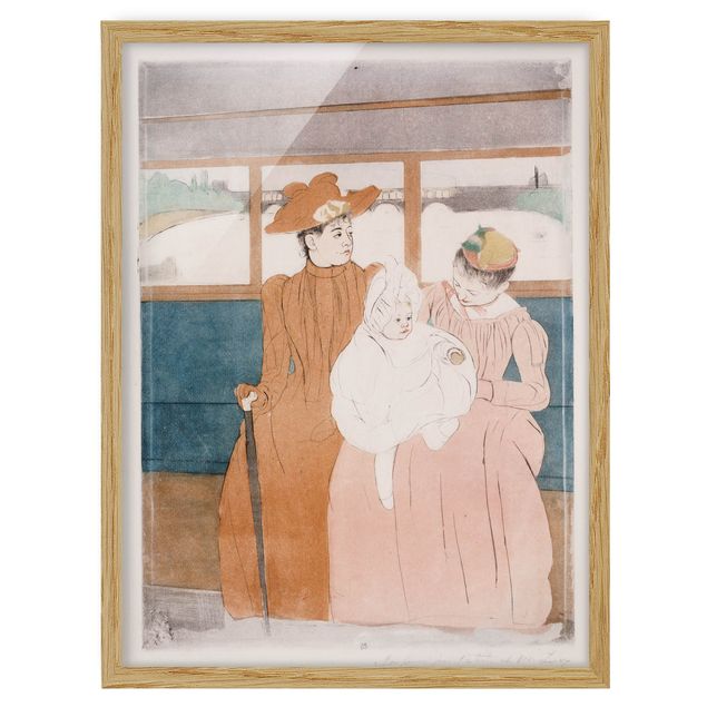 Poster con cornice - Mary Cassatt - In The Omnibus - Verticale 4:3