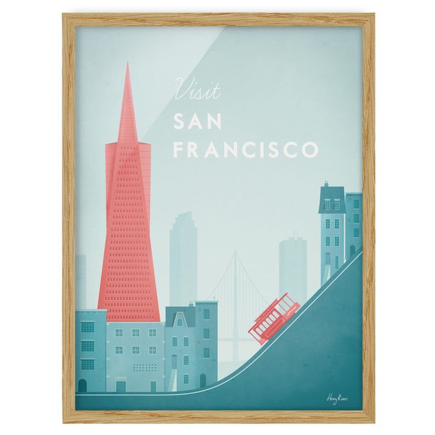 Poster con cornice - Poster Travel - San Francisco - Verticale 4:3