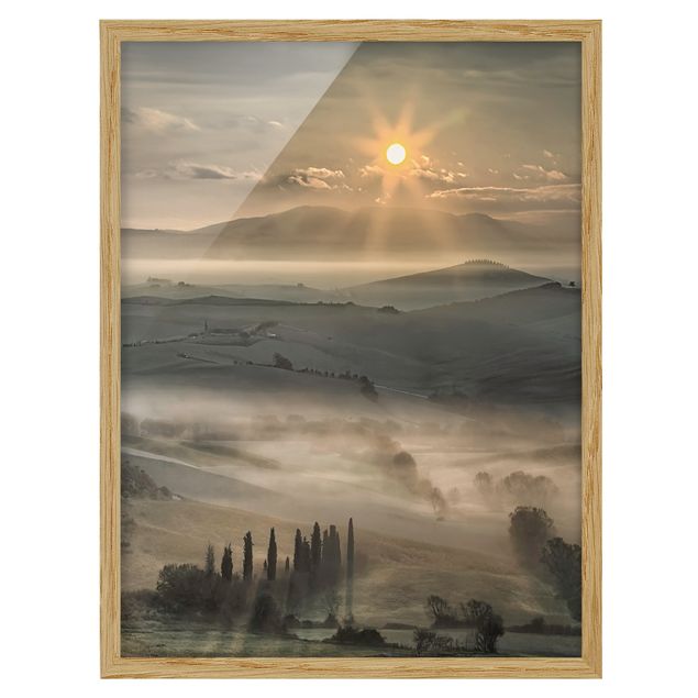 Poster con cornice - Tuscany Morning - Verticale 4:3