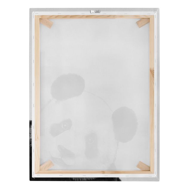 Quadri su tela Illustrazione - Panda Disegno in bianco e nero