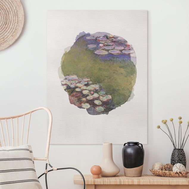 Quadro su tela fiori Acquerelli - Claude Monet - Ninfee