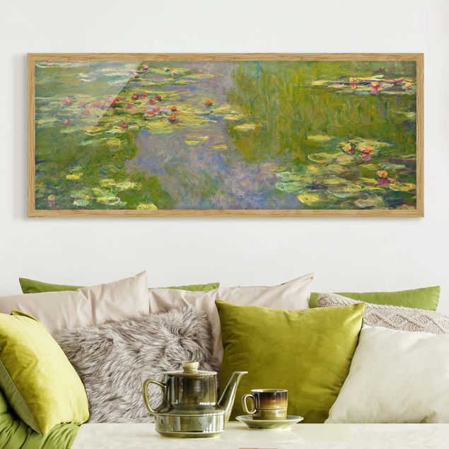 Poster con cornice - Claude Monet - Verde Ninfee - Panorama formato orizzontale