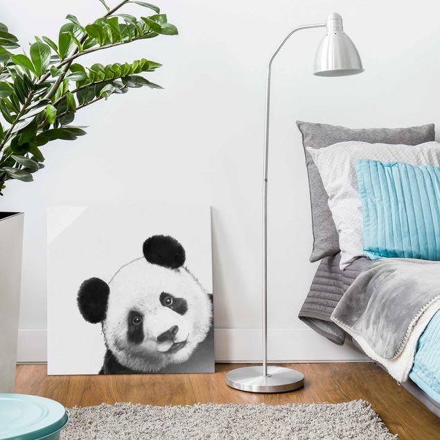quadri con animali Illustrazione - Panda Disegno in bianco e nero