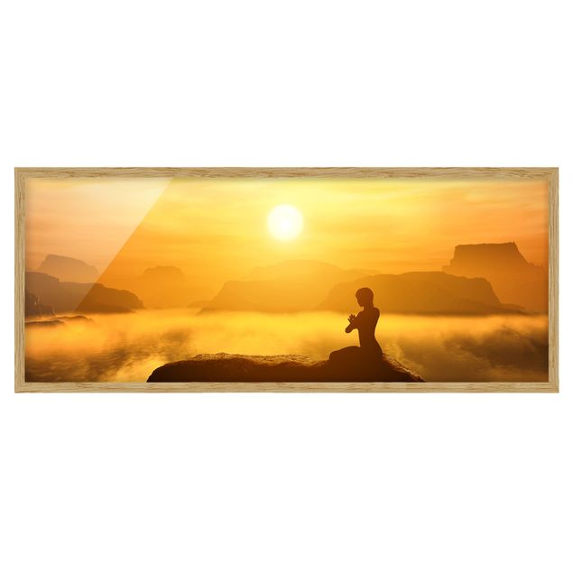 Poster con cornice - Meditazione Yoga - Panorama formato orizzontale
