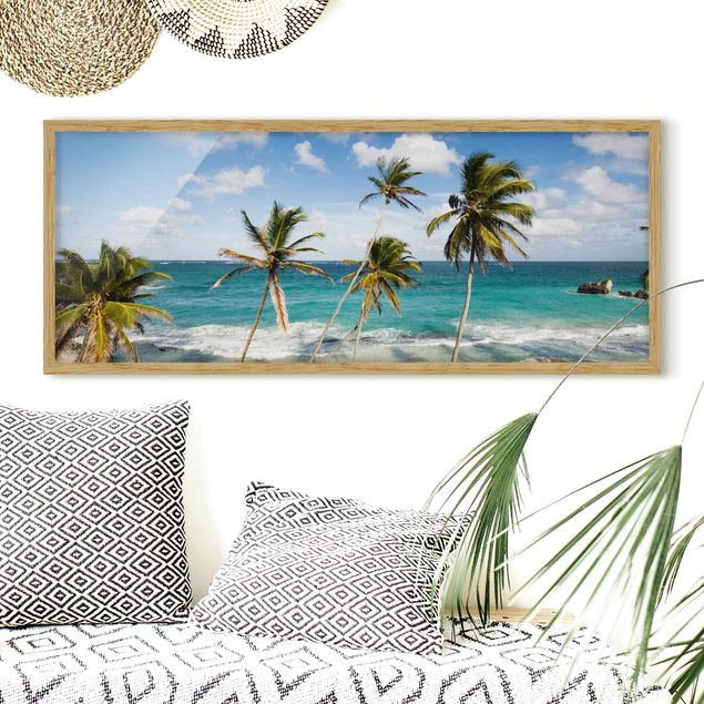 Poster con cornice - Spiaggia Di Barbados - Panorama formato orizzontale