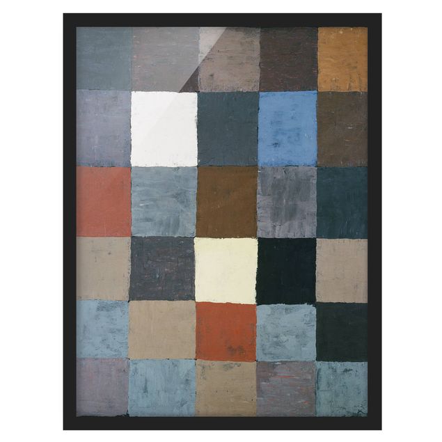 Poster con cornice - Paul Klee - Color Chart (On Gray) - Verticale 4:3