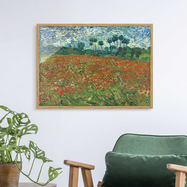 Poster con cornice - Vincent Van Gogh - Poppy Field - Orizzontale 3:4