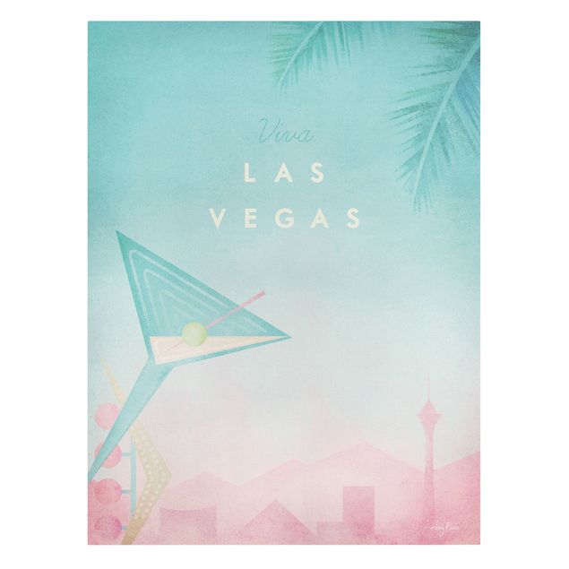 Stampa su tela - Poster Viaggi - Viva Las Vegas - Verticale 4:3