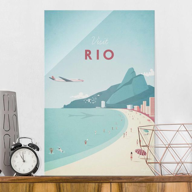 Lavagna magnetica in vetro Poster di viaggio - Rio De Janeiro