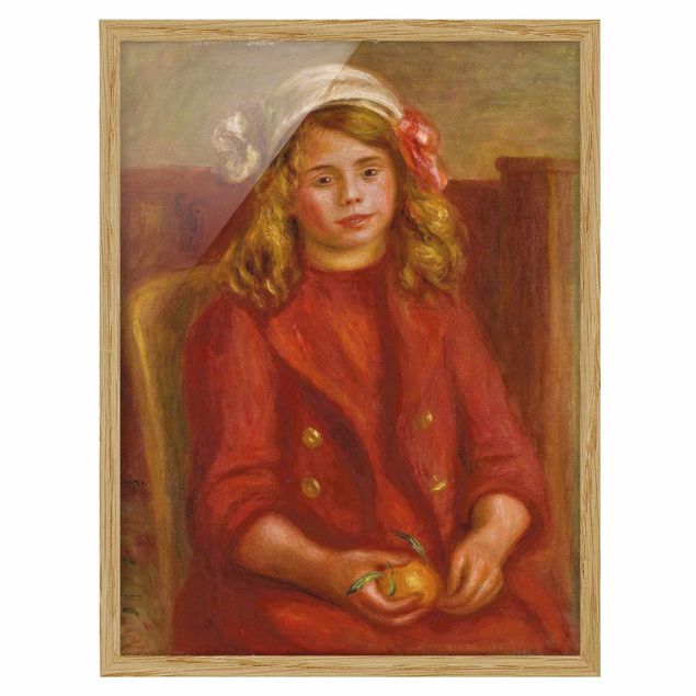 Poster con cornice - Auguste Renoir - Young Girl With An Orange - Verticale 4:3
