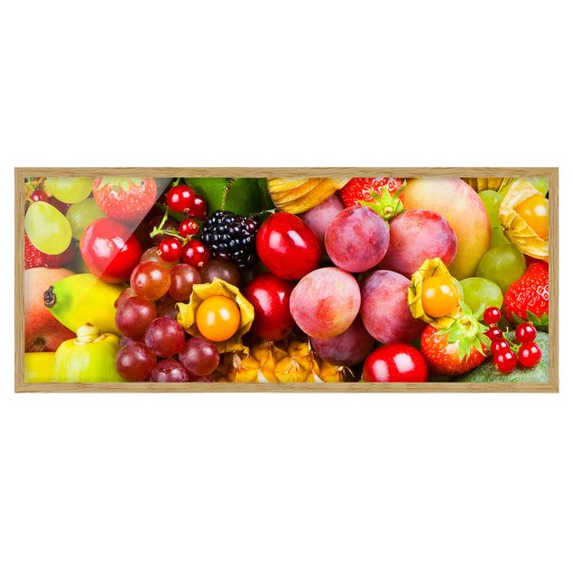 Poster con cornice - Colorful Frutta Esotica - Panorama formato orizzontale