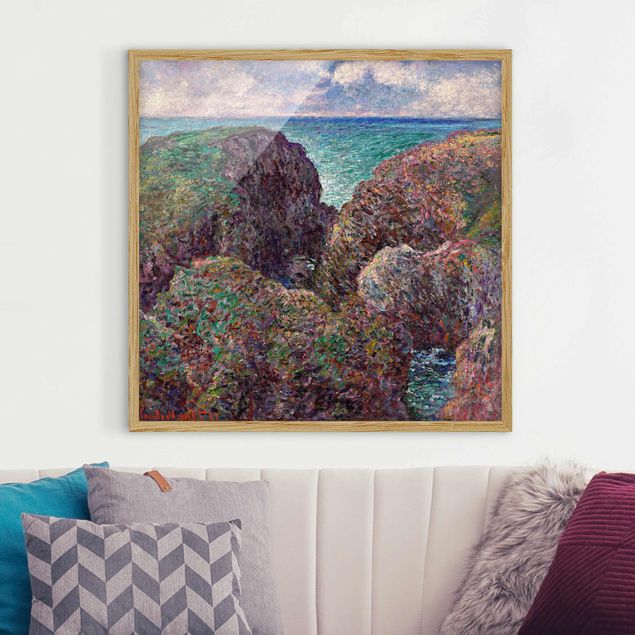 Poster con cornice - Claude Monet - Rock Group Port-Goulphar - Quadrato 1:1
