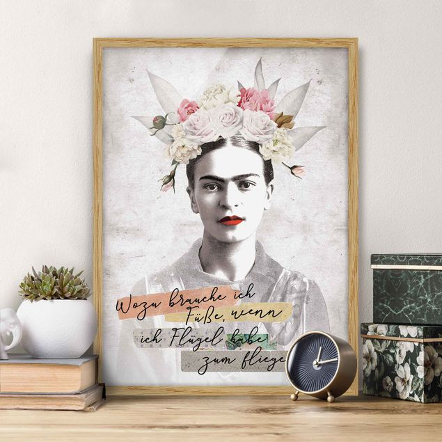 Poster con cornice - Frida Kahlo - Citazione