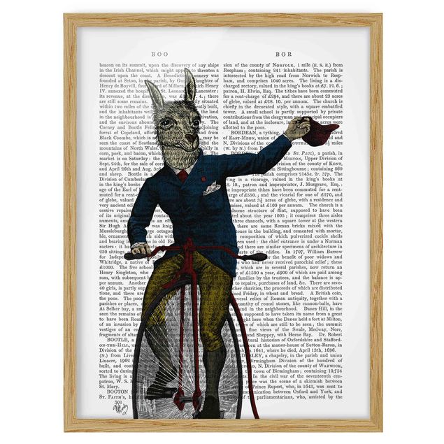 Poster con cornice - Lettura Degli Animali - Lama In Bicicletta - Verticale 4:3