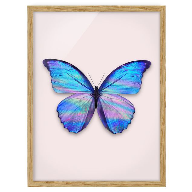 Poster con cornice - Holographic farfalla - Verticale 4:3