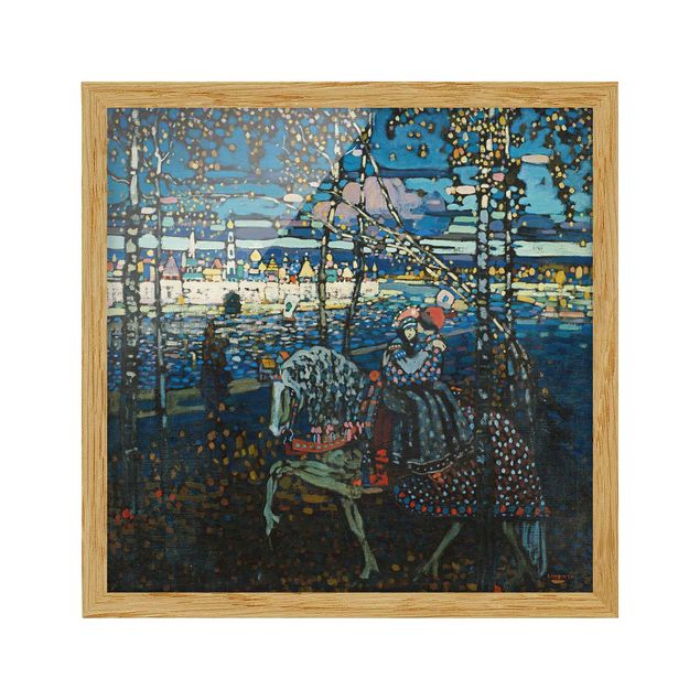 Poster con cornice - Wassily Kandinsky - Riding Couple - Quadrato 1:1