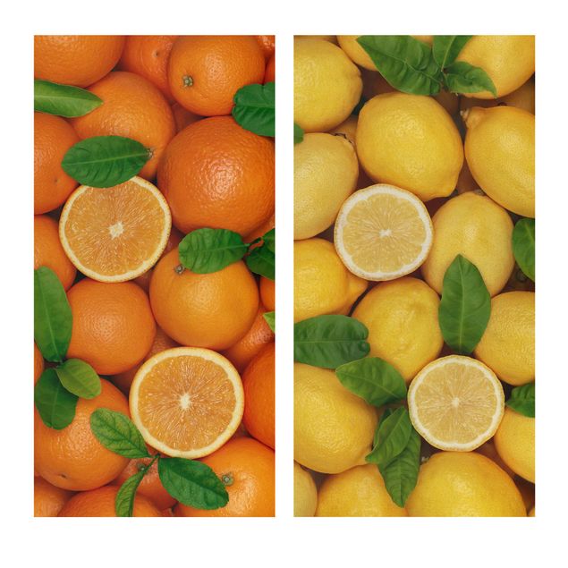 Stampa su tela 2 parti - citrus fruits - Verticale 2:1