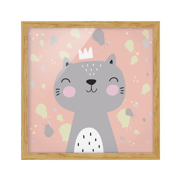 Poster con cornice - Cheeky Cat - Quadrato 1:1