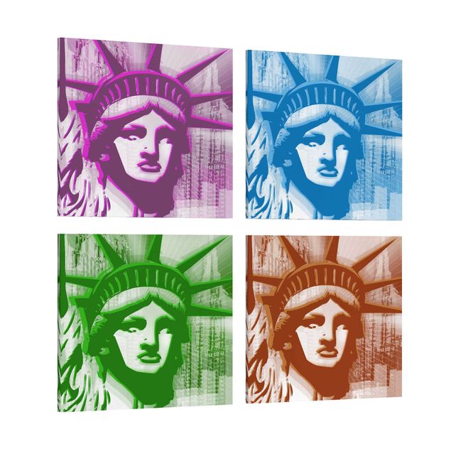 Stampa su tela 4 parti - No.YK13 Statue of Liberty