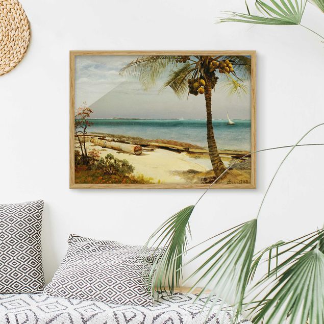 Poster con cornice - Albert Bierstadt - Coast In The Tropics - Orizzontale 3:4
