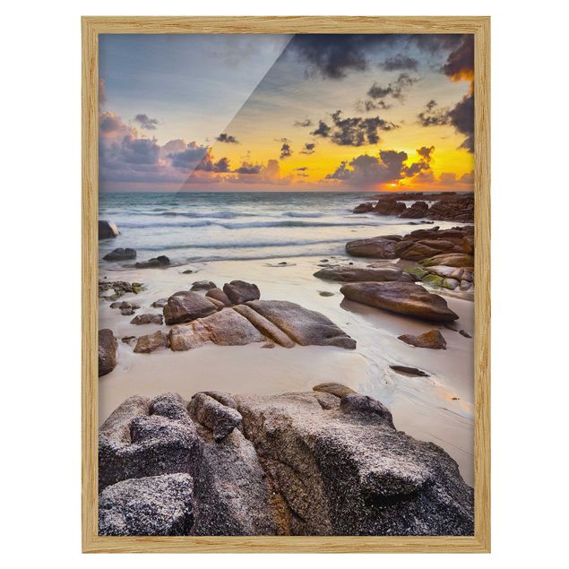 Poster con cornice - Sunrise Beach In Thailand - Verticale 4:3