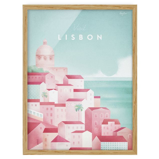 Poster con cornice - Poster viaggio - Lisbona - Verticale 4:3