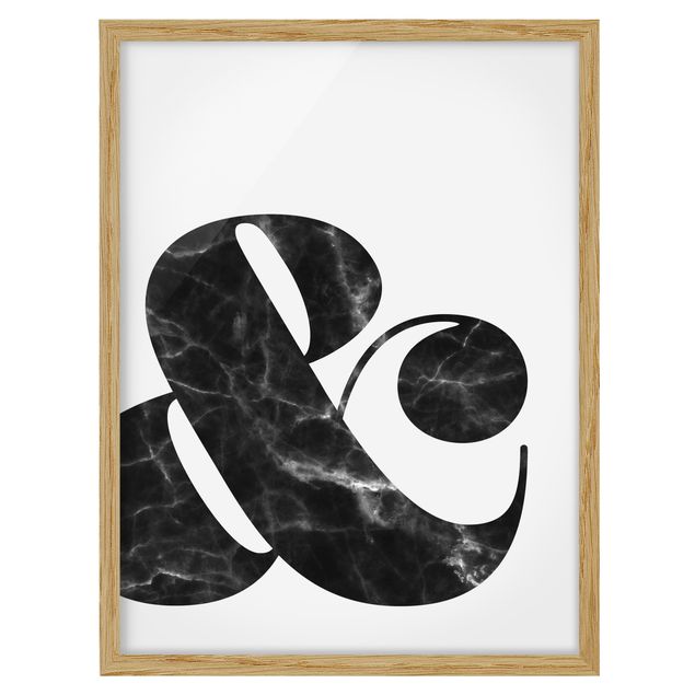 Poster con cornice - Ampersand Marble - Verticale 4:3