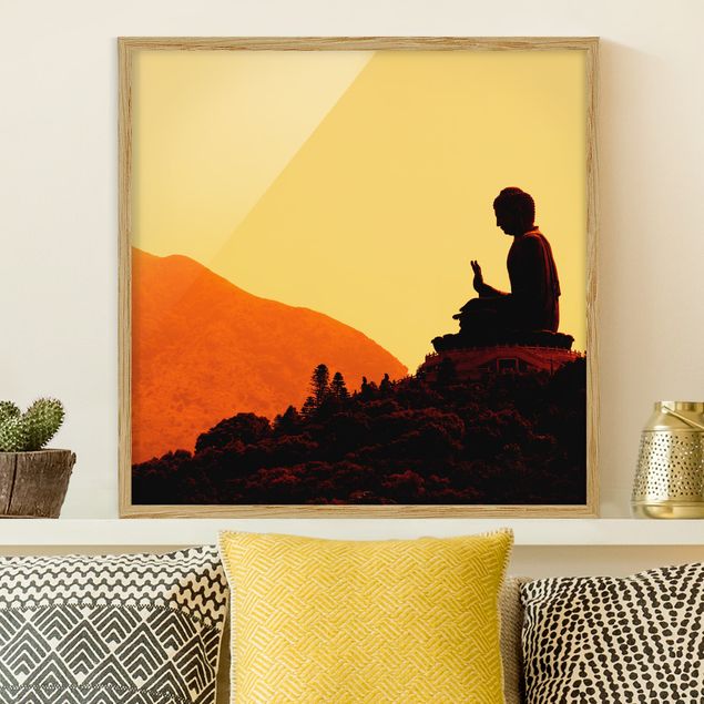 Poster con cornice - Resting Buddha - Quadrato 1:1