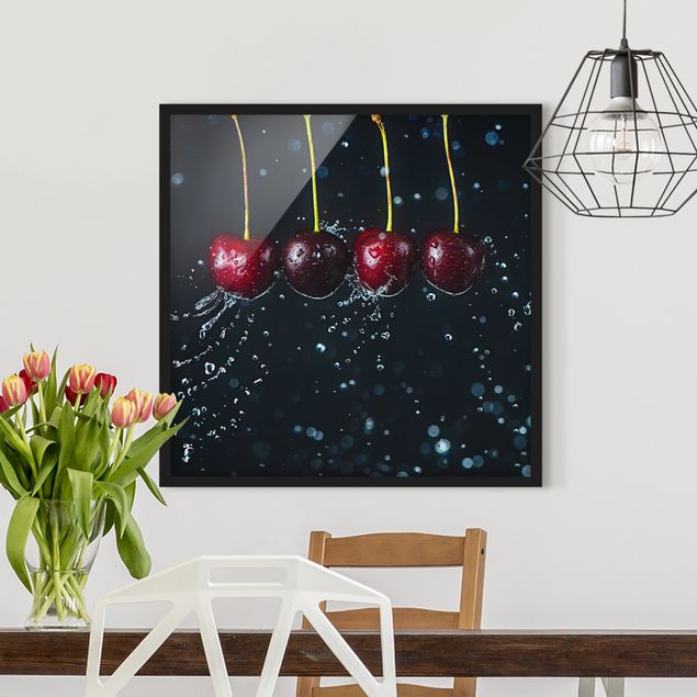 Poster con cornice - Fresh Cherries - Quadrato 1:1