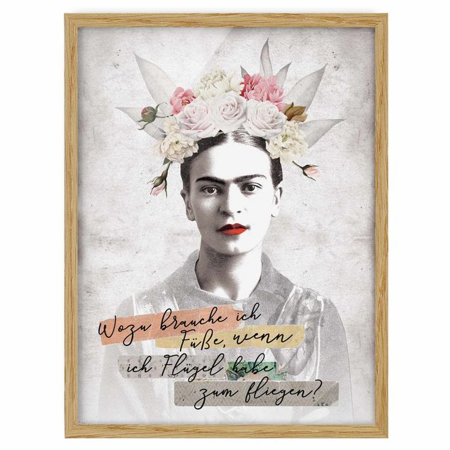 Poster con cornice - Frida Kahlo - Citazione