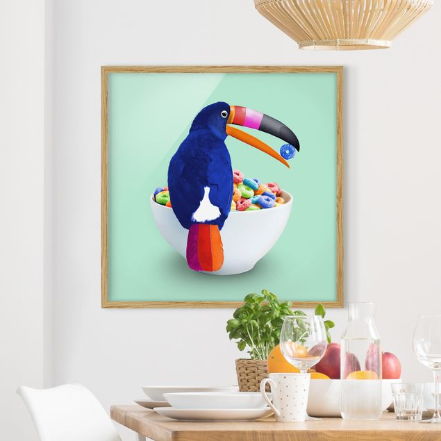 quadri con animali Colazione con tucano