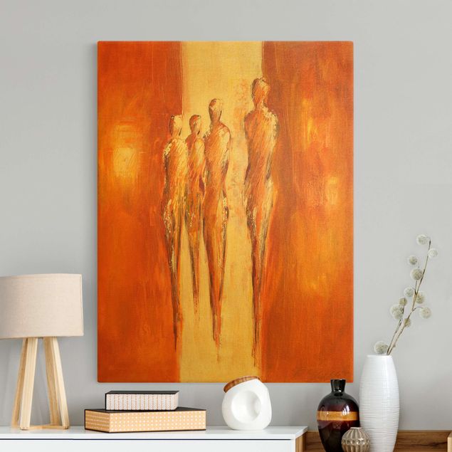 Riproduzioni su tela quadri famosi Quattro figure in arancione 02