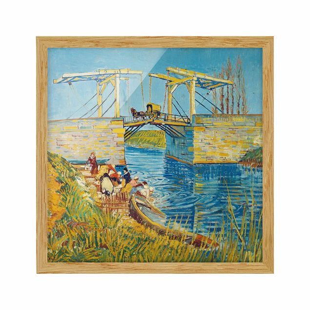 Poster con cornice - Vincent Van Gogh - Drawbridge In Arles - Quadrato 1:1