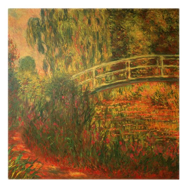 Stampa su tela Claude Monet - Ponte giapponese nel giardino di Giverny