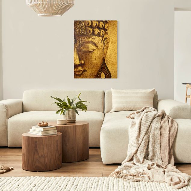 Quadro su tela oro - Vintage Buddha